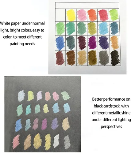 Miniatura 7 de Lápices de colores, 24 colores pintados a mano, lápices de dibujo, lápices de bocetos para manualidades, pintura, bocetos, diseño, álbumes
