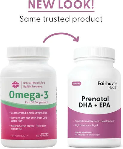 Miniatura 7 de Fairhaven Health Peapod Suplementos prenatales de DHA Suplemento de aceite de pescado islandés prémium para un embarazo saludable Suplemento EPA