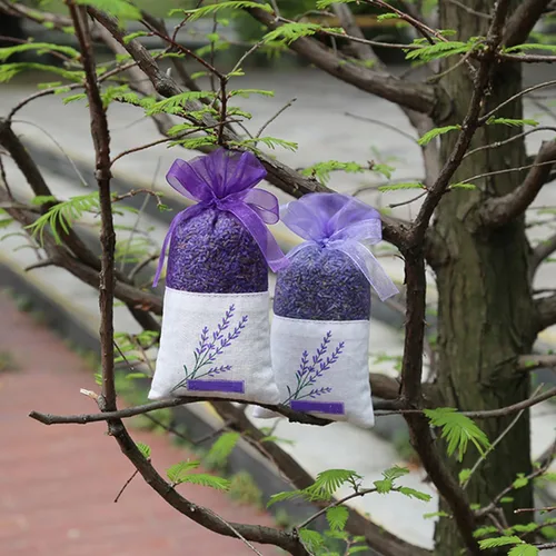 Miniatura 3 de DOITOOL Paquete de 25 bolsas de lavanda de 6.49 x 2.83 pulgadas, bolsas de fragancia de organza con cinta para fragancia del hogar, ambientador