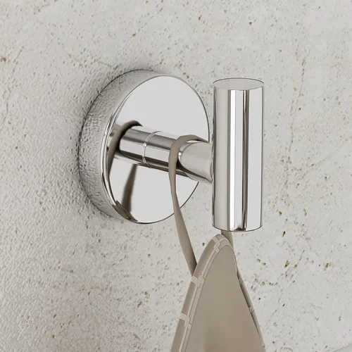 Miniatura 2 de Paquete de 4 ganchos para toallas de baño, soporte para toallas de montaje en pared con acabado cromado, perchero de servicio pesado, ganchos