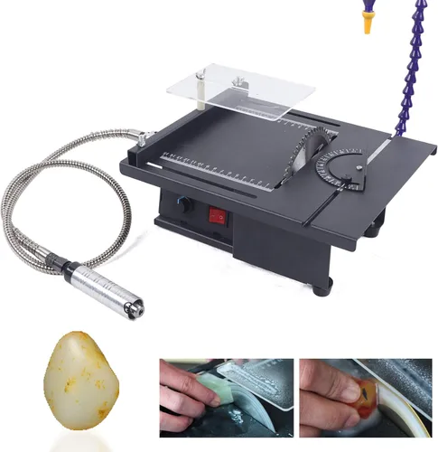 Miniatura 7 de Sierra portátil de 220 V multifunción de corte de jade máquina de tallado 0-15000 R/Min Regulación de velocidad joyería Kit de sierra de pulido