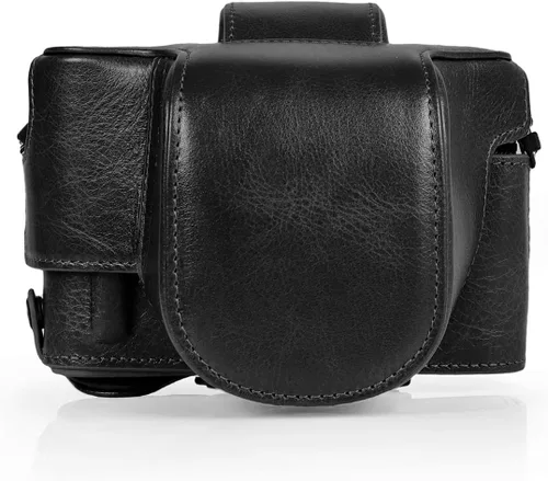 Miniatura 2 de MegaGear MG2010 Ever Ready - Funda de piel auténtica para cámara compatible con Nikon Z fc (0.630-1.969 in) - (negro)