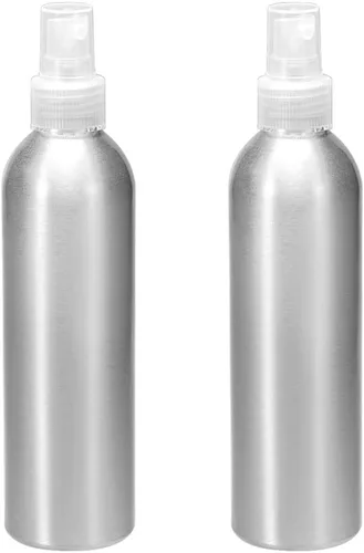 Miniatura 4 de uxcell 2 botellas de aerosol de aluminio de 8.5 oz/8.5 fl oz con pulverizador de niebla fina negra, botella de viaje vacía recargable para cocina