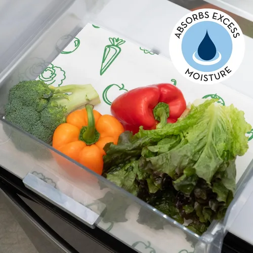 Miniatura 2 de Envision Home Revestimientos para refrigerador, forro para estantes, revestimientos absorbentes para refrigeradores, 12 x 24 pulgadas, estampado