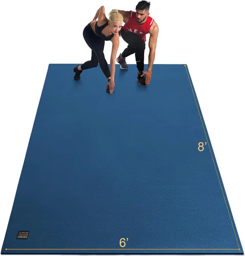 Miniatura 20 de GXMMAT Extra Large Exercise Mat 16'x6'/12'x6'/10'x6'/8'x6'(7mm), Extra Wide Workout Mats for Home Gym Flooring, Non-Slip Thick Durable Cardio Mat