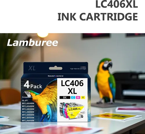 Miniatura 7 de LC406XL - Cartuchos de tinta con repuesto de alto rendimiento para Brother LC406 XL, funcionan con impresoras MFC-J4335DW MFC J4535DW MFC-J5855DW