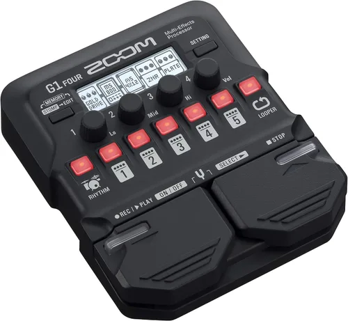 Miniatura 2 de Zoom G1 FOUR - Pedal de procesador multiefectos para guitarra, con más de 60 efectos integrados, modelado de amplificador, bucle, sección de ritmo