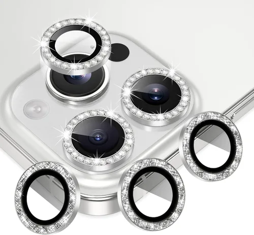 Miniatura 62 de AGVEE Paquete de 6 protectores de lente de cámara para iPhone 14 Pro de 6.1 pulgadas/14 Pro Max de 6.7 pulgadas, con diamantes brillantes y anillo