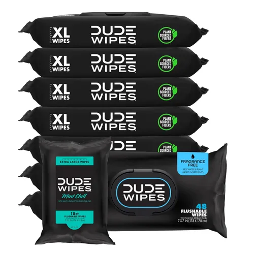 Miniatura 18 de DUDE Toallitas – Toallitas desechables – Paquete de 3, 144 unidades – Manteca de karité suave extra grande – Vitamina E y aloe – Seguro