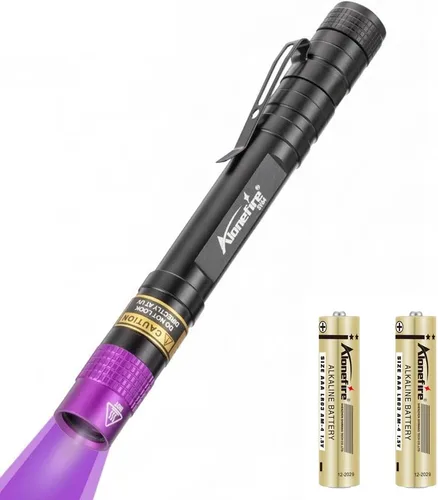 ALONEFIRE SV64 Mini 3W linterna UV 365nm portátil ultravioleta luz negra muy pequeña EDC para minerales, detector de orina de mascotas, escorpiones,