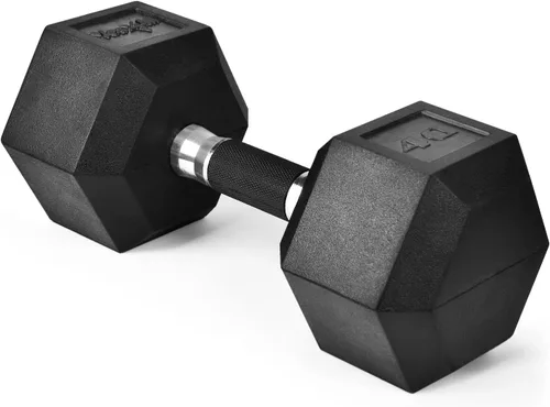 Miniatura 14 de Yes4All Mancuerna Hexagonal con Revestimiento de Agarre de Goma – Pesas de Mano con Antideslizante 5-50 LBS Individual B. 10 libras