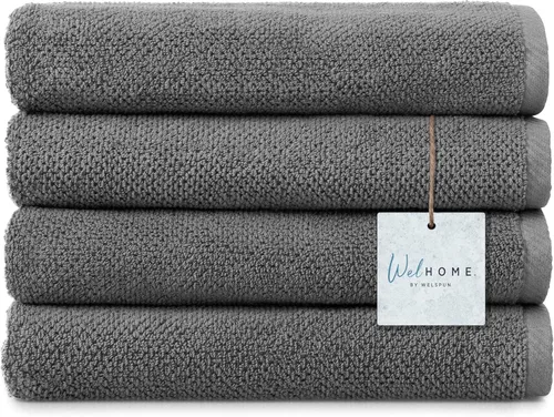 Miniatura 16 de Welhome Franklin - Juego de 6 toallas 100% de algodón con textura, 600 GSM, suaves y lujosas, 2 toallas de baño, 2 toallas de mano, 2 paños