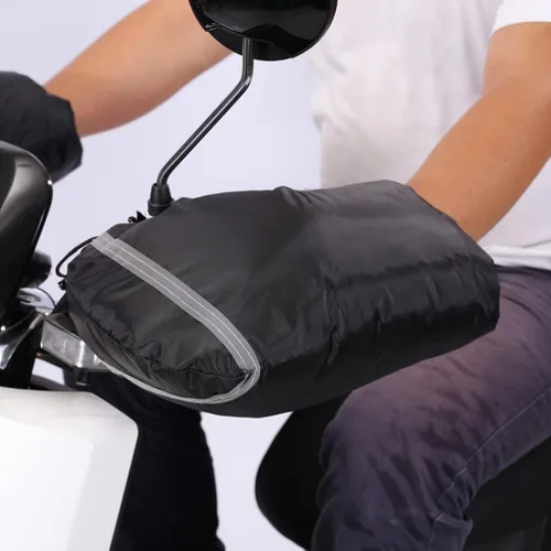 Miniatura 2 de Guantes de manillar de motocicleta, guantes de mano, guantes de invierno para ciclismo, calentadores de manos, resistentes al viento, impermeables