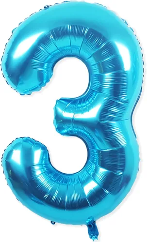 Miniatura 24 de Globos gigantes de papel aluminio azul del número 20 de 40 pulgadas, globos gigantes de helio número 20 para niños y niñas, decoraciones de azul