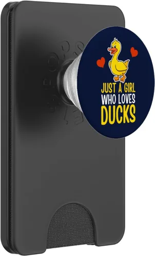 Miniatura 8 de Just a Girl Who Loves Ducks Funny Duck Lover Saying Graphic PopSockets intercambiables PopGrip