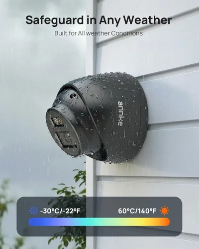Miniatura 8 de ANNKE Cámara de seguridad PoE 3K con alarma de luz estroboscópica roja y azul, gran angular de 123°, visión nocturna inteligente de doble