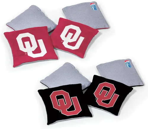 Wild Sports - Puf de doble cara NCAA College de 8 unidades, bolsas de lanzamiento prémium para juego de cornhole, ideal para portones traseros,