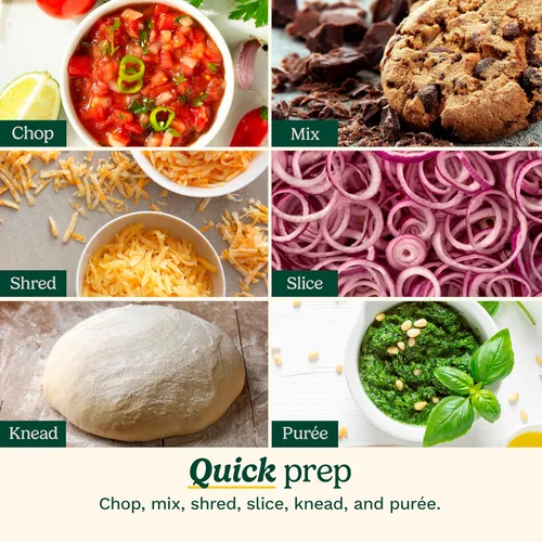 Miniatura 6 de Procesador de alimentos Cuisinart, picador de verduras de 14 tazas para picar, cortar en cubos, rallar, puré y amasar masa, motor de 720 vatios