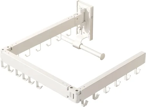 Miniatura 7 de Estante de Ropa Montado en Pared HEILAIYI, Perchero de Ropa, Perchero de Secado de Lavandería, Soporte de Pared, Perchero para Ropa, Retráctil