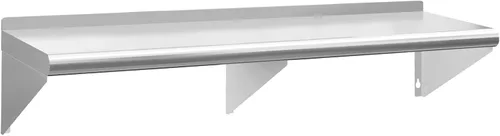 Miniatura 10 de Estante de acero inoxidable de 12 x 36 pulgadas, estantes de acero inoxidable comerciales de 300 libras para montaje en pared, estantes de metal 1