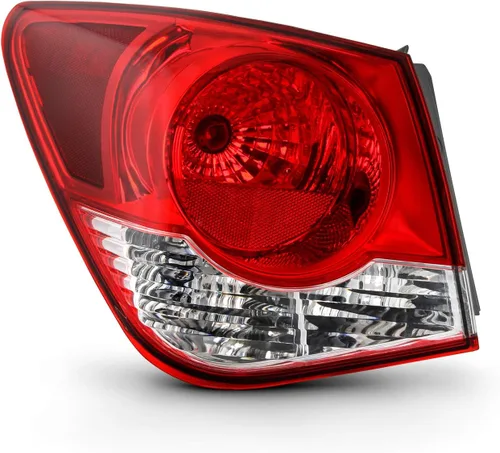 AKKON - Compatible con Chevy Cruze Limited 2011 2012 2013 2014 2015 2016 Cruze Limited Chrome Red Exterior Luz de Freno Lado Izquierdo del Conductor