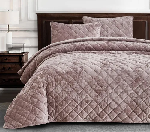 Miniatura 11 de Chezmoi Collection Lux - Juego de edredón de terciopelo beige Queen, 3 piezas, ropa de cama de terciopelo envejecido de felpa para todas