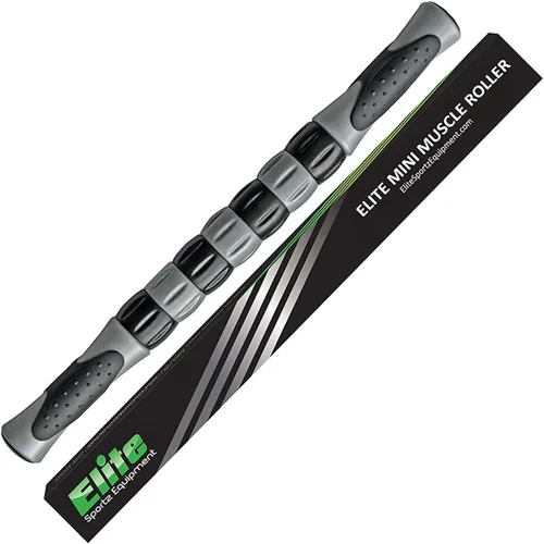 Rodillo de masaje muscular Elite de corredores para el alivio del dolor muscular, músculos tensos de la pierna y calambres. Cinco colores brillantes