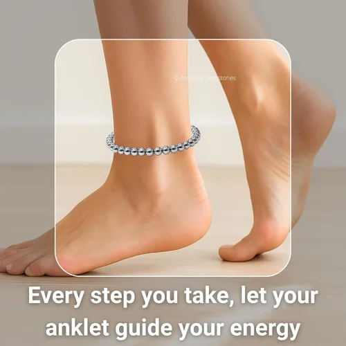 Miniatura 197 de Amazing Gemstone Crystal Anklet Ankle Bracelets for Women - Waterproof Beaded Healing Crystal Anklets, Plus Size Chakra Gemstone Bead Anklet