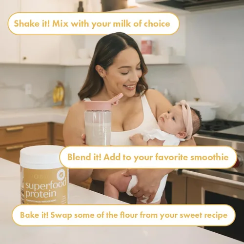 Miniatura 8 de Boobie Body - Polvo de proteína de superalimento para embarazo y posparto, sabor vainilla chai 19g de proteína Seguro para la lactancia
