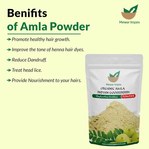 Miniatura 3 de Amla en polvo orgánico para piel y cabello (14.11 oz), polvo natural, hidrata y nutre el cabello y la piel, sin productos químicos, sin