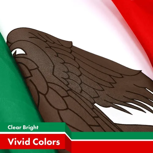 Miniatura 3 de G128 Bandera de México, 3 x 5 pies, serie LiteWeave Pro, impresa en poliéster 150D, ojales de latón, bandera de mexico
