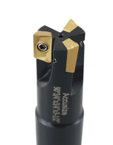 Miniatura 24 de Accusize Industrial Tools Molino de extremo indexable de hombro cuadrado de 90 grados de 1/2 '' con insertos de carburo Apkt11T3, 0056-0913