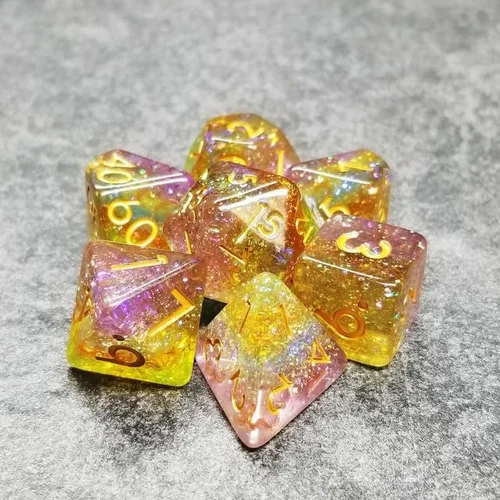 Miniatura 14 de Sage's Portal Cantrips - Juego de dados DND de resina de borde redondo, 7 piezas, juego de dados poliédricos DND para Dungeons and Dragons D&D RPG