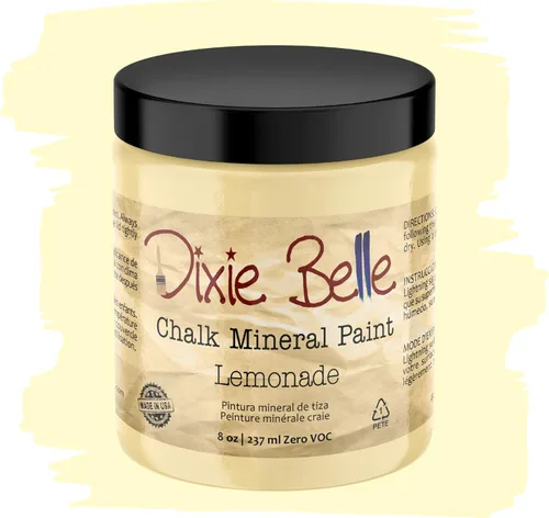 Miniatura 217 de Dixie Belle Paint Company - Pintura con acabado de tiza para muebles, color negro (Caviar), 1 galón, 128 fl oz, pintura mineral color rosa intenso