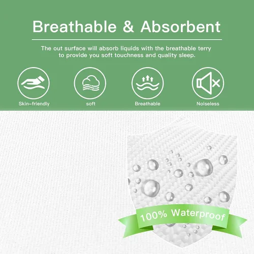 Miniatura 17 de Sufdari Protector de colchón impermeable tamaño Twin, funda de colchón silenciosa con bolsillo profundo de 18 pulgadas, a prueba de chinches