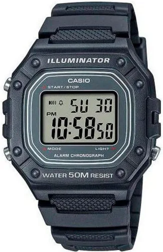 Miniatura 3 de Casio W218H Series Men’s Digital Watch 50M WR 1/100 Second Stopwatch 100 SEC Chronograph LED Backlight Countdown Timer Daily Alarm