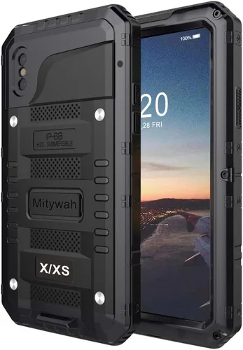 Miniatura 66 de Mitywah Funda impermeable para iPhone 7/iPhone 8 / iPhone SE 2020, funda de metal resistente de grado militar, protección de cuerpo completo