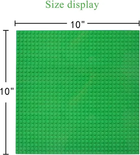 Miniatura 2 de Paquete de 6 placas base clásicas para construcción de ladrillos de construcción, 100% compatibles con las principales marcas, placas base de 10 x