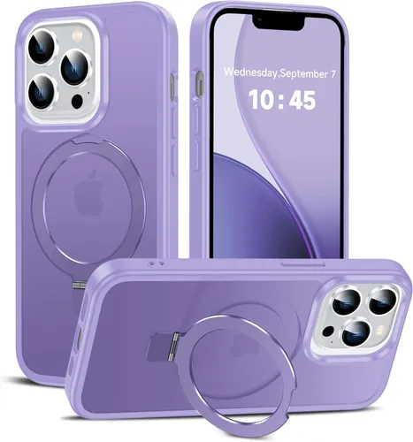 Miniatura 38 de LeYi para iPhone-13 Funda/iPhone-14 Fundas: con soporte para MagSafe i Phone 13Funda con anillo magnético iPhone14 iPhone13 Cubierta Funda para Negro