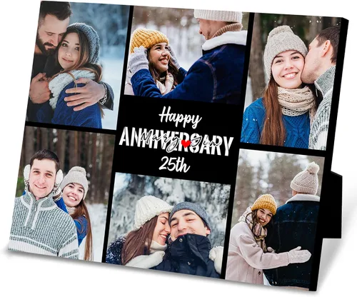Miniatura 7 de Marcos de fotos personalizados con texto en inglés "I Love You" para parejas, regalos de boda personalizados para parejas, regalos de cumpleaños