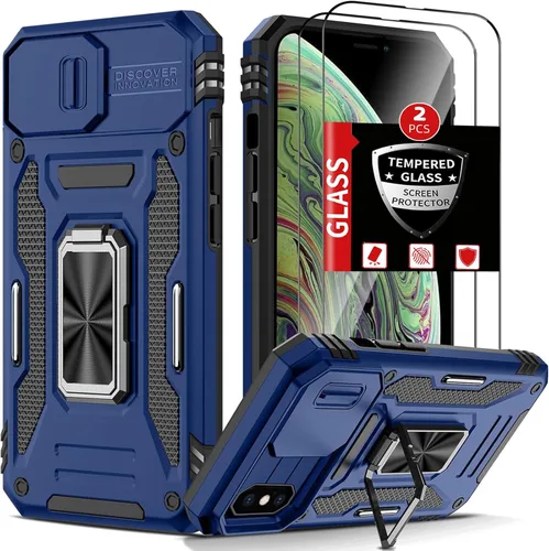 Miniatura 27 de Funda para iPhone 12 Pro Max con 2 protectores de pantalla, cubierta deslizante integrada para cámara para 12Pro Max, funda para teléfono
