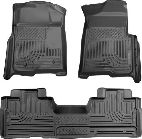 Miniatura 13 de Husky Liners Weatherbeater Alfombrillas Se adapta solo a Ford F-150 SUPERCAB 2009-2014 2ª fila, 1 pieza negro - 19351