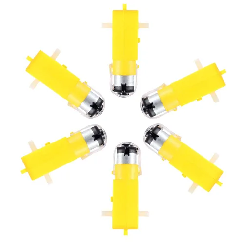 Miniatura 4 de Motor eléctrico de CC de 3 V-6 V, motor de caja de cambios magnética TT de doble eje, bricolaje para Arduino Smart Car Robot Toys Cars Chassis