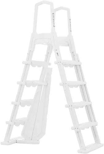 Miniatura 9 de XtremepowerUS Escalera para Piscina Elevada con Alfombrilla Protectora – Sistema de Escalones de Entrada Inclinada + Almohadilla de 10 x 24 Pulgadas