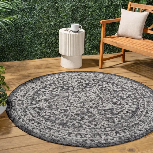 Miniatura 15 de JONATHAN Y Boho Medallion - Alfombra para interiores y exteriores, 3 x 5 pies, color verde azulado/gris, tejido texturizado Malta, para patio