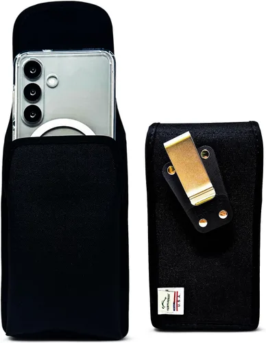 Miniatura 16 de Turtleback Funda de cuero de alta calidad para Samsung Galaxy S25-S20 – Soporte de cinturón de teléfono negro para viajes a prueba de golpes, fundas