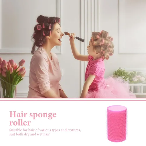 Miniatura 6 de Rodillo de pelo para flequillo, 12 unidades, rizadores de esponja para el cabello, autoagarre para mujeres y niñas