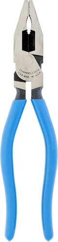 Miniatura 4 de Channellock E348CB Serie E - Alicates combinados de 8 pulgadas con junta XLT y empuñaduras Code Blue