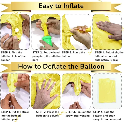 Miniatura 4 de Globos grandes de letras doradas de 40 pulgadas, globos grandes jumbo de helio Mylar de aluminio para fiestas "I" para decoraciones de fiestas de Oro