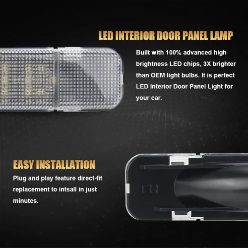 Miniatura 5 de D-Lumina Luces LED para puerta interior, panel de puerta, luz de advertencia de cortesía para Chevy Silverado GMC Sierra 1500 2500 3500 HD Suburban